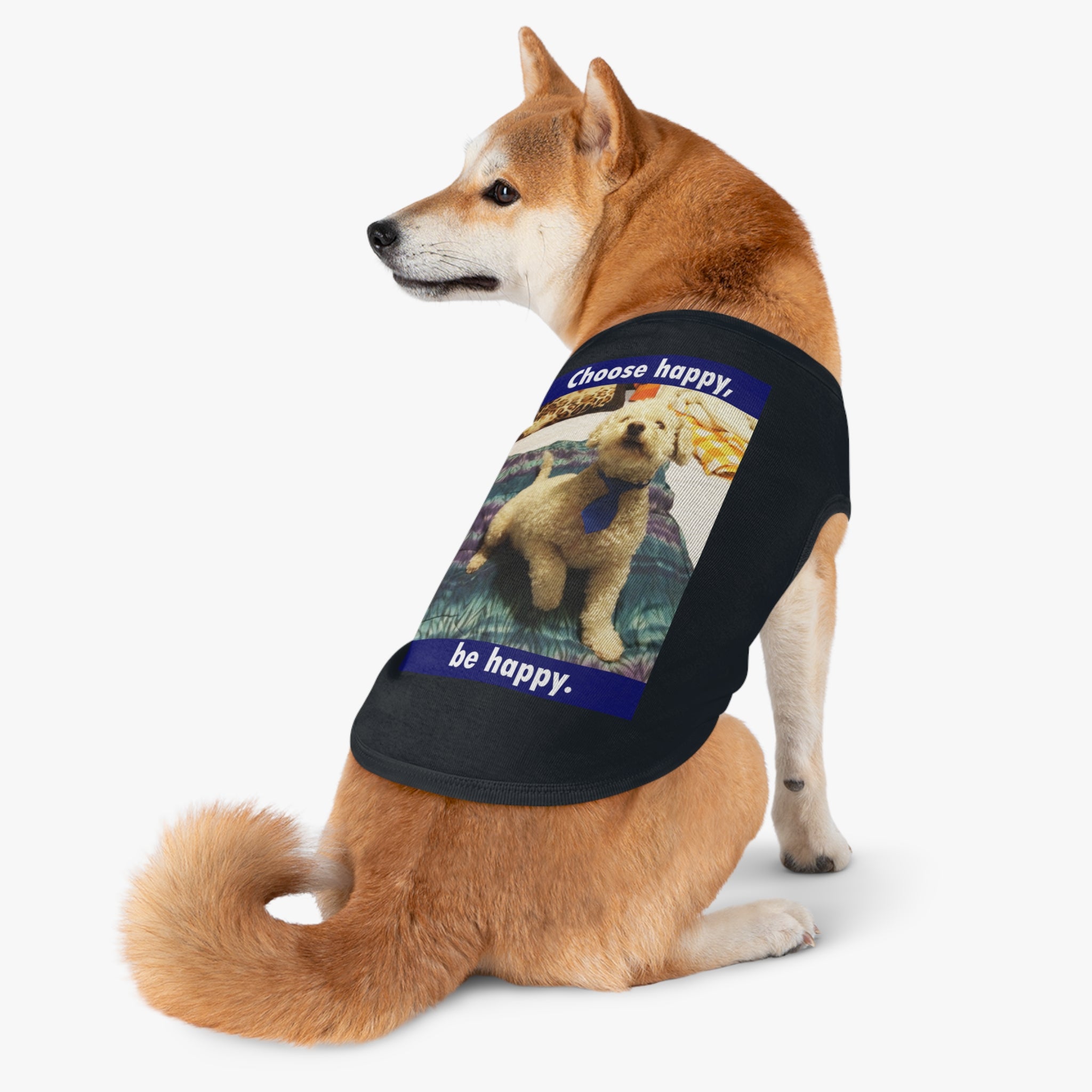 Pet Tank Top — "Choose Happy, Be Happy" Dog Photo Tank
