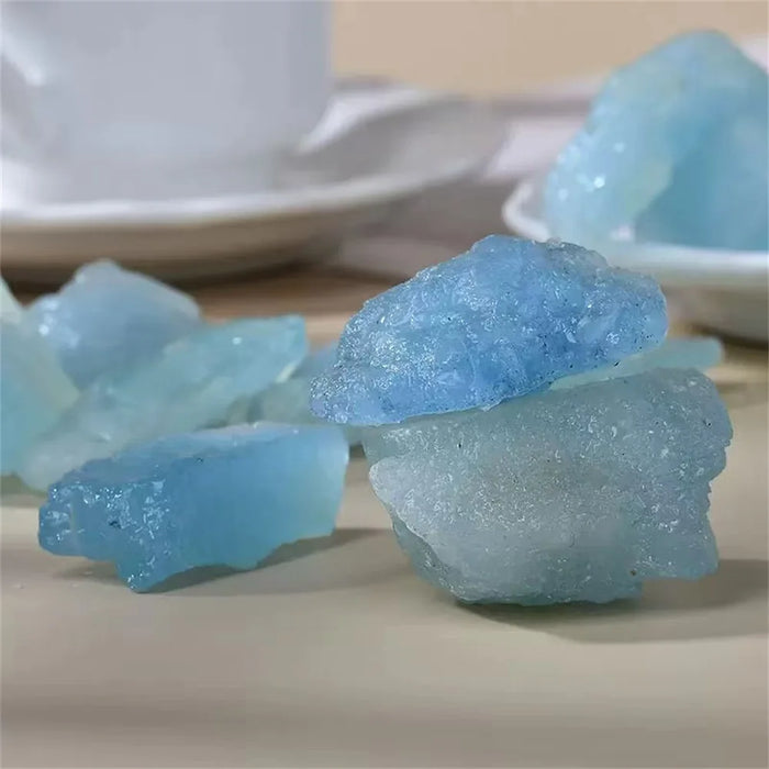 Aquamarine Rough Raw Stones Natural Gemstones Crystal Healing  Quartz Heal Decoration