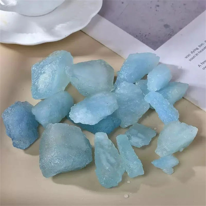 Aquamarine Rough Raw Stones Natural Gemstones Crystal Healing  Quartz Heal Decoration