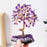 Amethyst Healing Crystals Stones Tree Wire Wrapped on Natural Crystals Gravel with Base Home Desk Living Room Stone Decoration