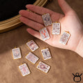 Stainless Steel Celestial Tarot Card Pendant: Enamel Zodiac Constellation Charms for Spiritual DIY Jewelry Making