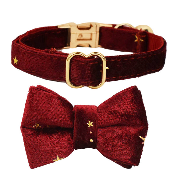 Pet Collar Cute Bell Bow Scarf