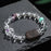 Natural White Crystal Ebony Five Warp Bracelets